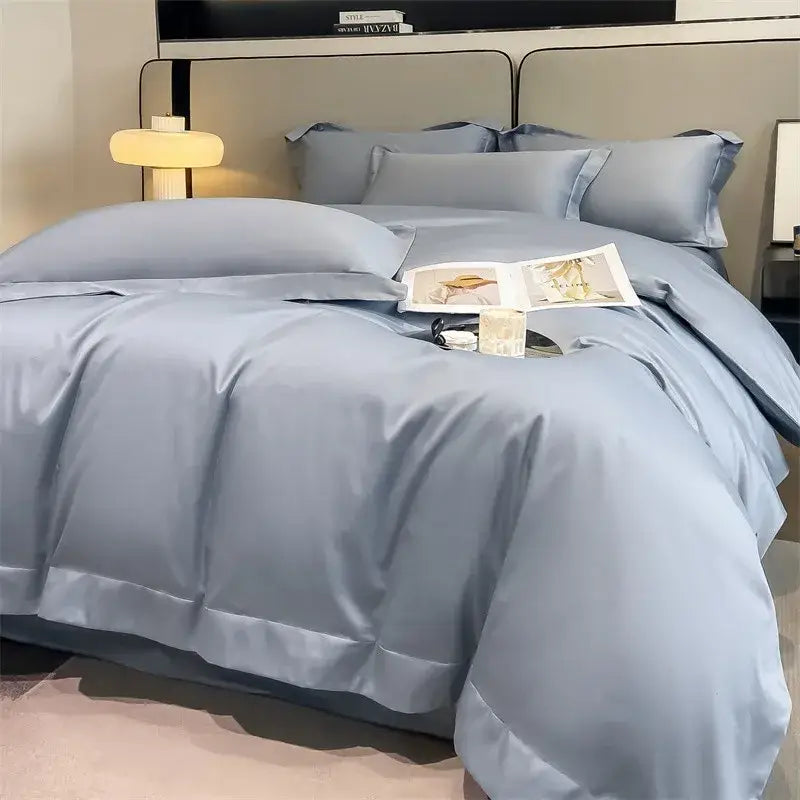 Sage green satin 1000tc duvet cover bedroom bedding set