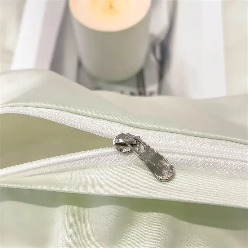 Sage green satin 1000tc duvet cover bedroom bedding set