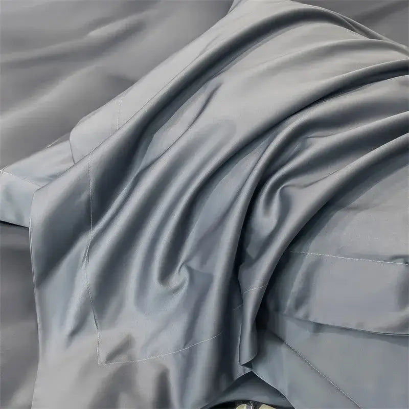 Lavender satin duvet cover set bedroom egyptian cotton bedding