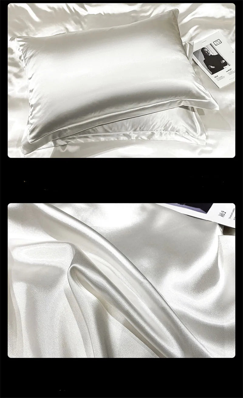Luxurious navy blue silk duvet cover bedding set – bedroom