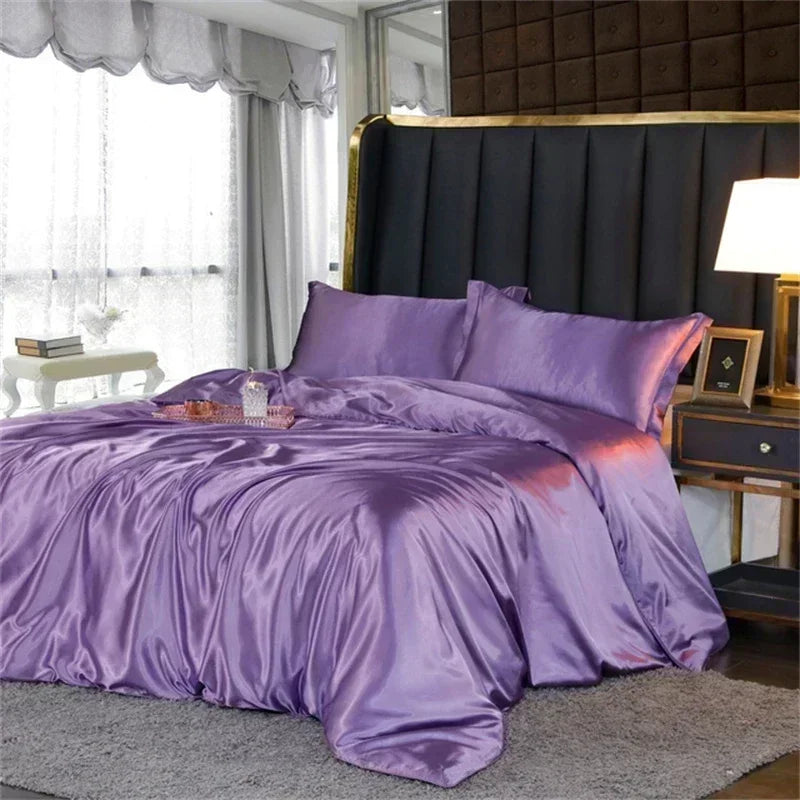 Luxurious gold mulberry silk bedding set bedroom duvet cover