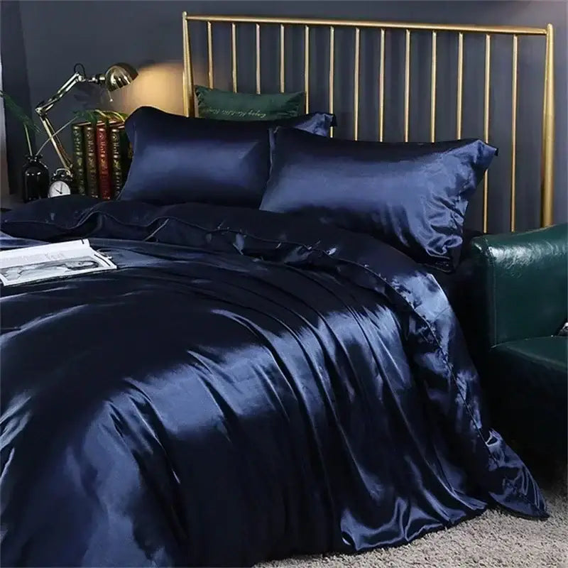 Luxurious yellow mulberry silk bedding set – bedroom duvet cover