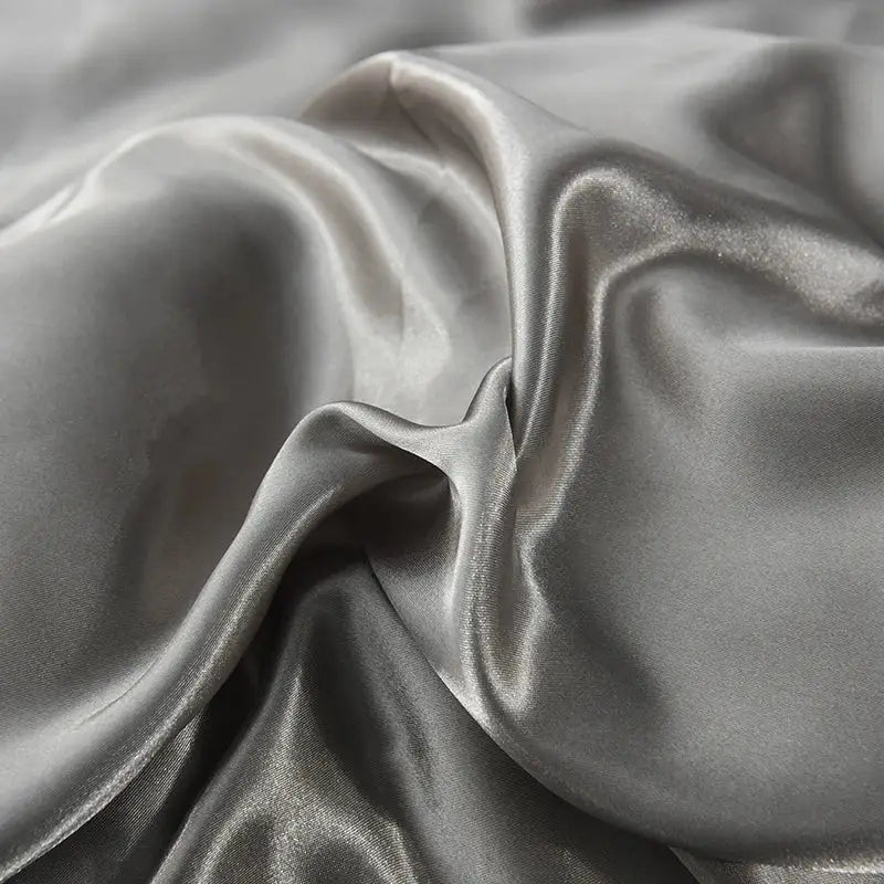 Luxurious copper & cream satin bedding set bedroom duvet cover