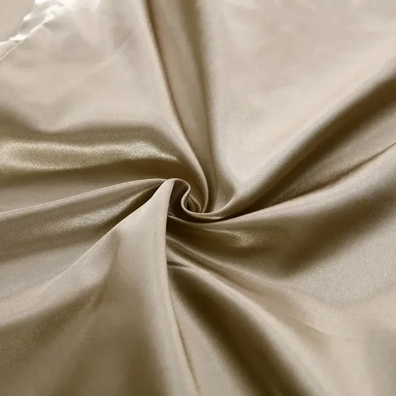 Luxurious white satin duvet cover set bedroom silk bedding