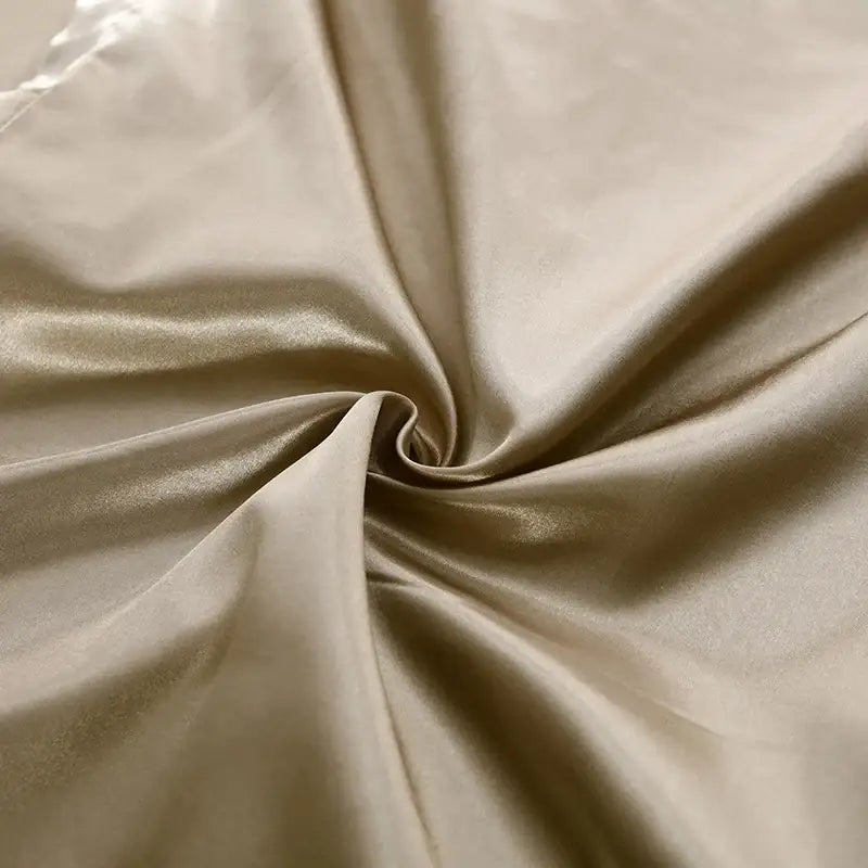 Luxurious rose gold satin duvet cover set bedroom 3 pcs duvet cover