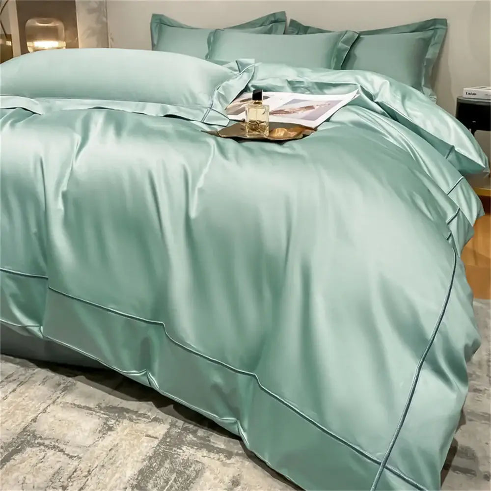 Luxurious navy & gold egyptian cotton duvet cover bedding set bedroom