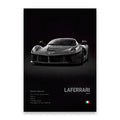 Luxury black sports car canvas wall art living room decor