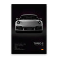 Modern silver cars canvas wall art – living room technical poster