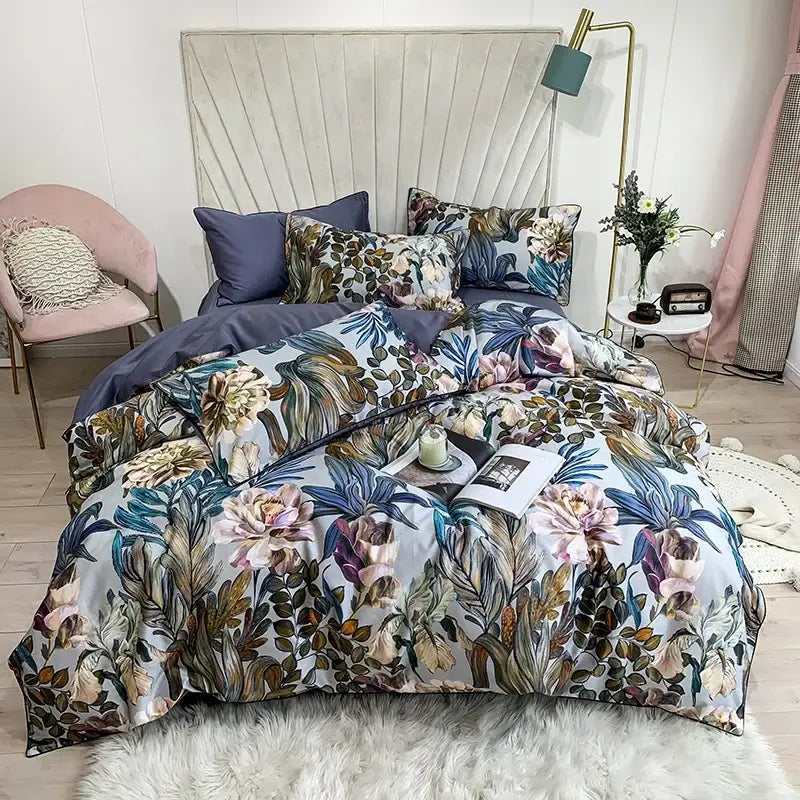 Pastel marine egyptian cotton duvet cover – bedroom bedding set