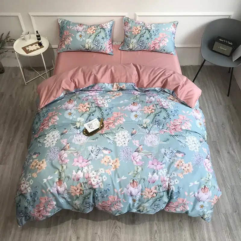 Pastel marine egyptian cotton duvet cover – bedroom bedding set
