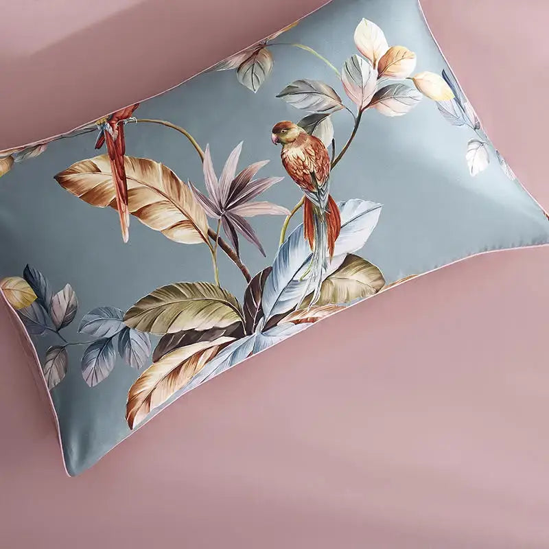 Luxury floral white egyptian cotton duvet cover bedroom set