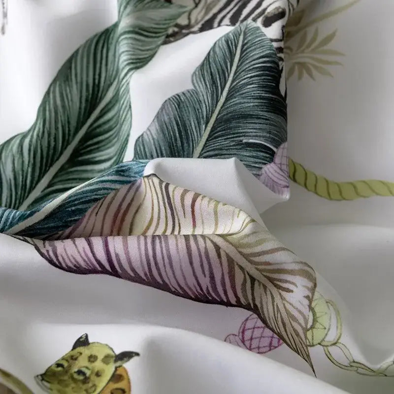Tropical flamingo navy blue duvet cover bedroom bedding set