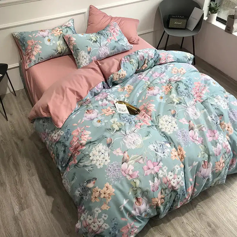 Pastel marine egyptian cotton duvet cover – bedroom bedding set
