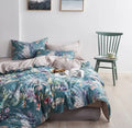 Luxury teal & pink egyptian cotton duvet cover bedroom bedding set