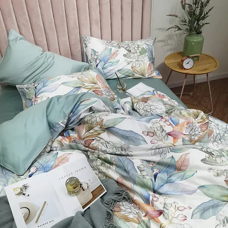 Pastel marine egyptian cotton duvet cover set bedroom bedding