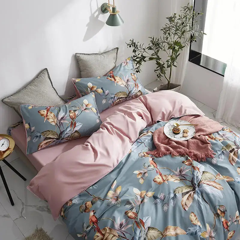 Pastel marine egyptian cotton duvet cover set bedroom bedding