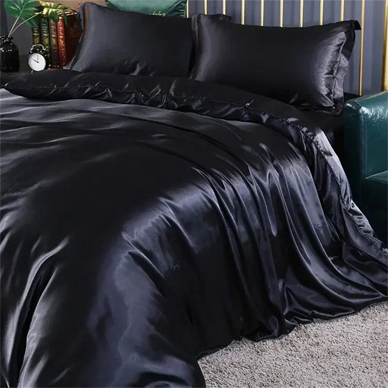 Luxury yellow mulberry silk bedding set bedroom duvet cover