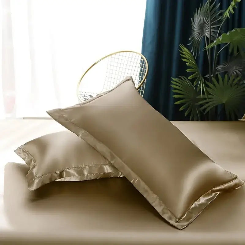 Luxury crimson satin duvet cover bedroom bedding set
