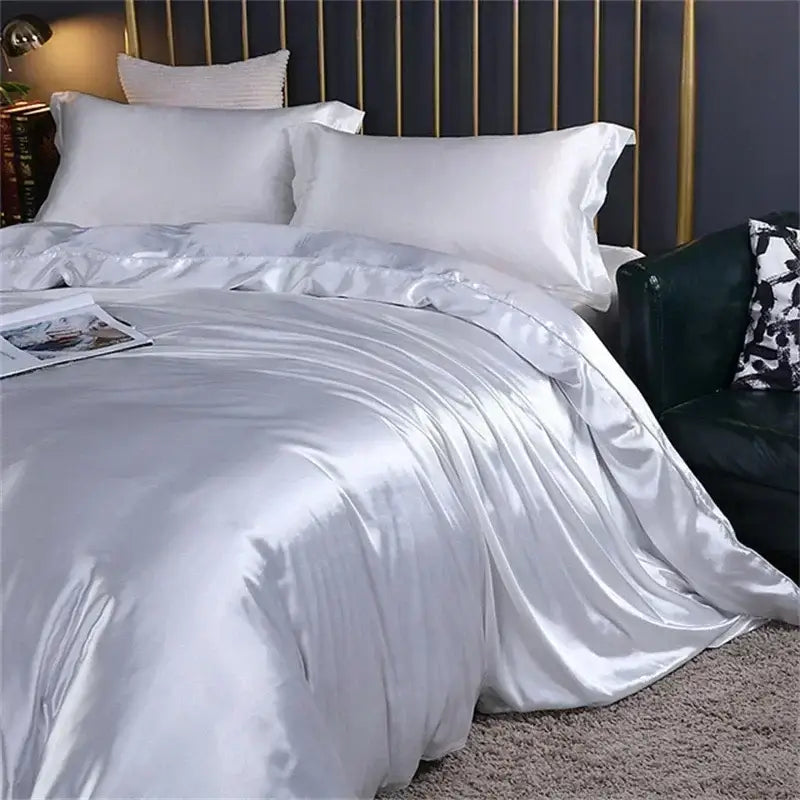 Luxury pink mulberry silk bedding set bedroom duvet cover