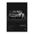 Luxury silver sports car canvas wall art living room decor