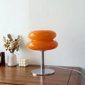 Glossy orange italian designer macaron lamp bedroom table light
