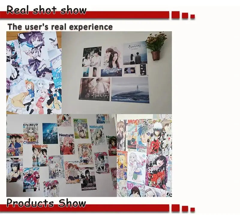 Puella magi madoka magica framed wall art bedroom anime poster set