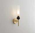 Modern gold & black marble sconce bedroom wall light