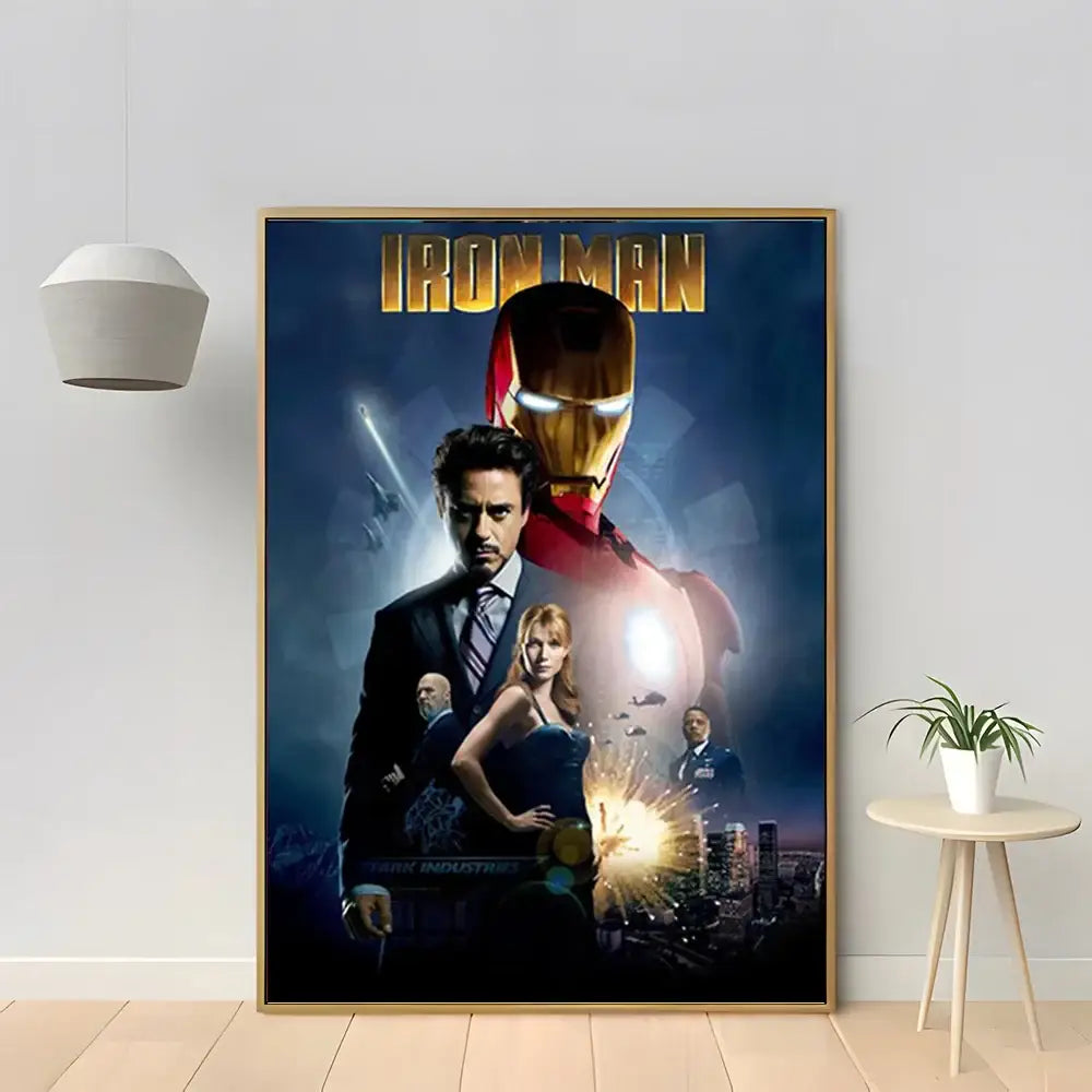 Marvel iron man red & gold diamond painting bedroom wall decor