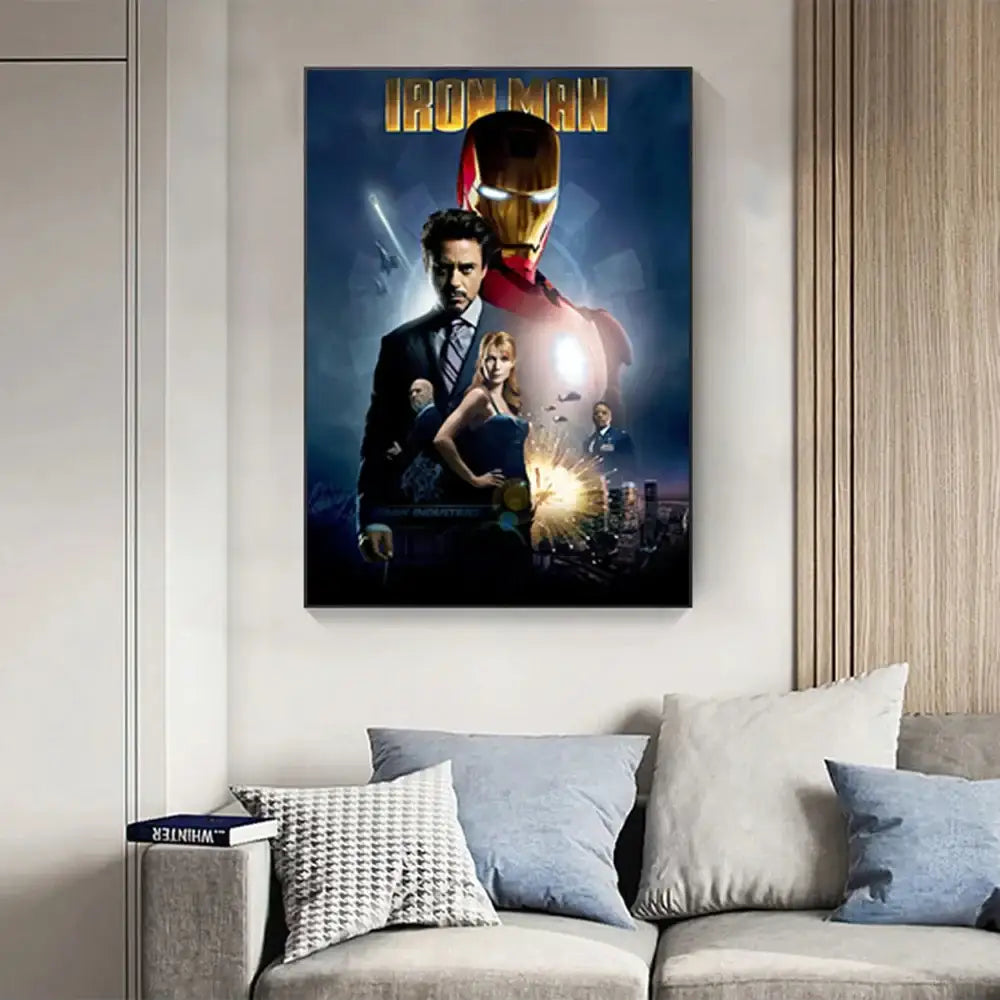Marvel iron man red & gold diamond painting bedroom wall decor