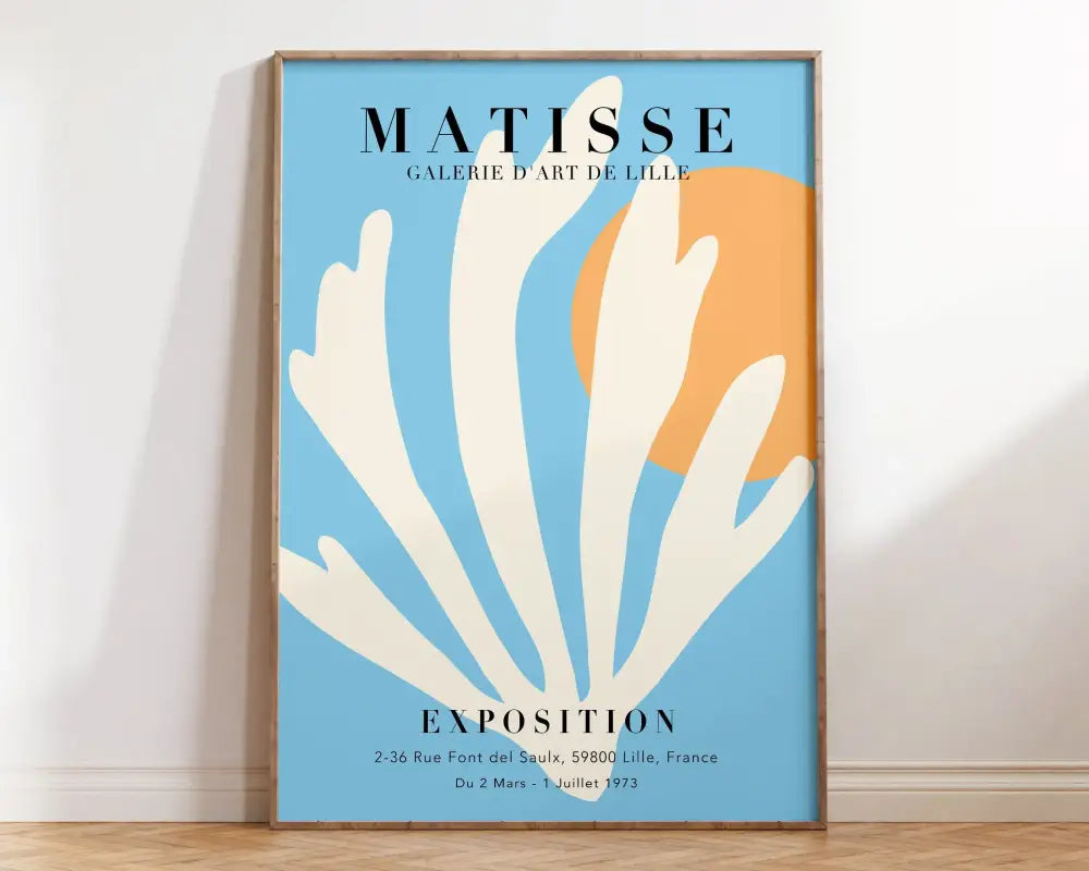 Matisse floral art pink seaweed framed poster bedroom wall decor