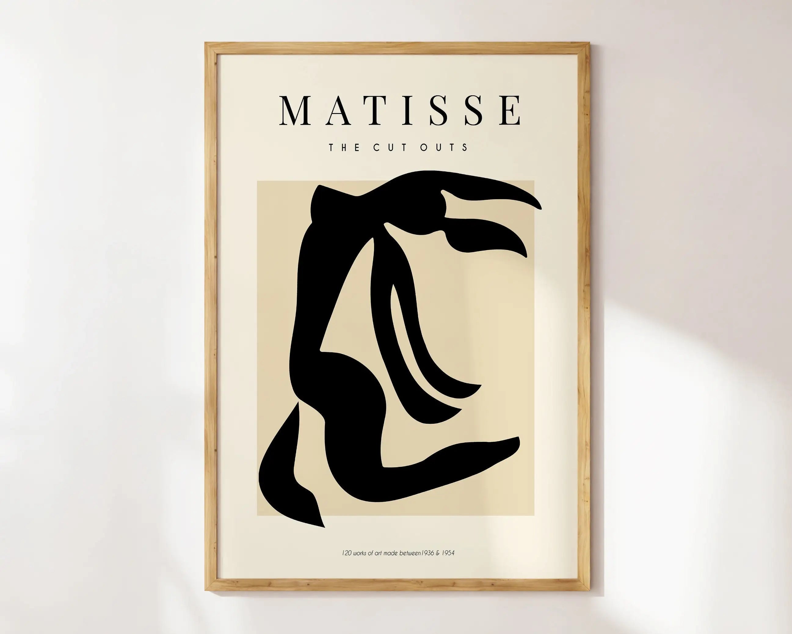 Abstract matisse floral art framed print living room wall decor