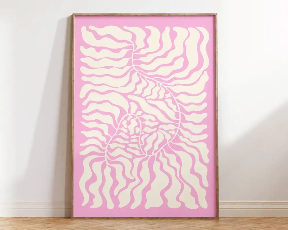 Abstract matisse floral art framed print living room wall decor