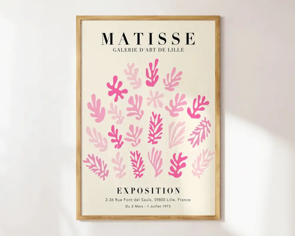Minimalist black matisse floral art print bedroom wall decor