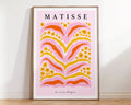 Matisse floral prints pink & orange framed wall art living room