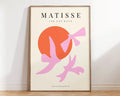 Matisse flower market pink & orange abstract flowers living room art