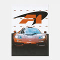 Luxury silver sports car gtr luxury poster living room wall art