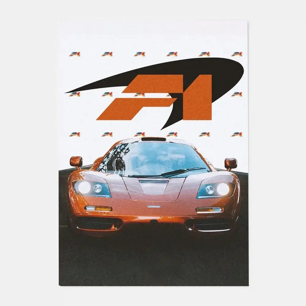 Luxury silver sports car gtr luxury poster living room wall art