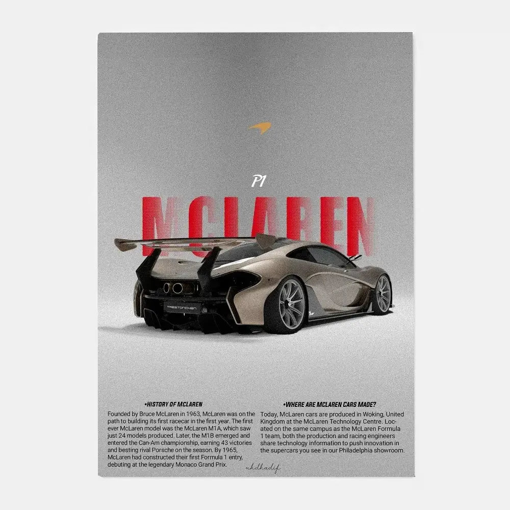 Luxury silver sports car gtr luxury poster living room wall art
