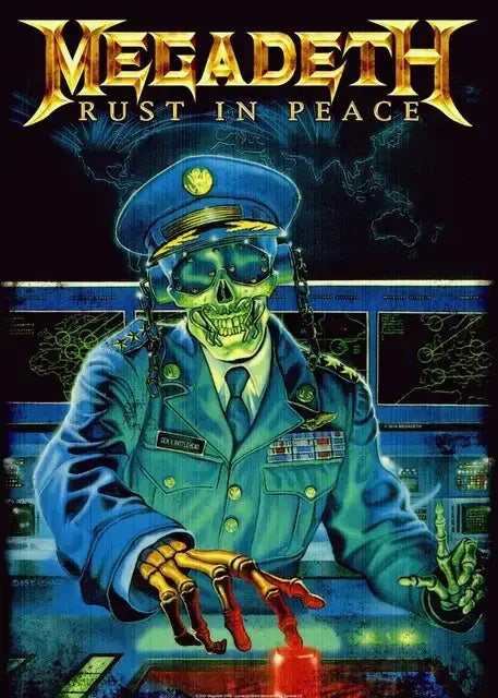 Megadeth rust in peace rock music wall art bedroom canvas poster