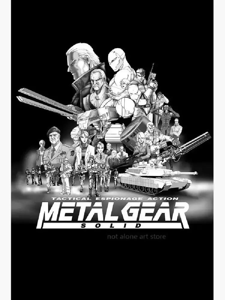 Framed metal gear solid canvas art poster for gaming room decor