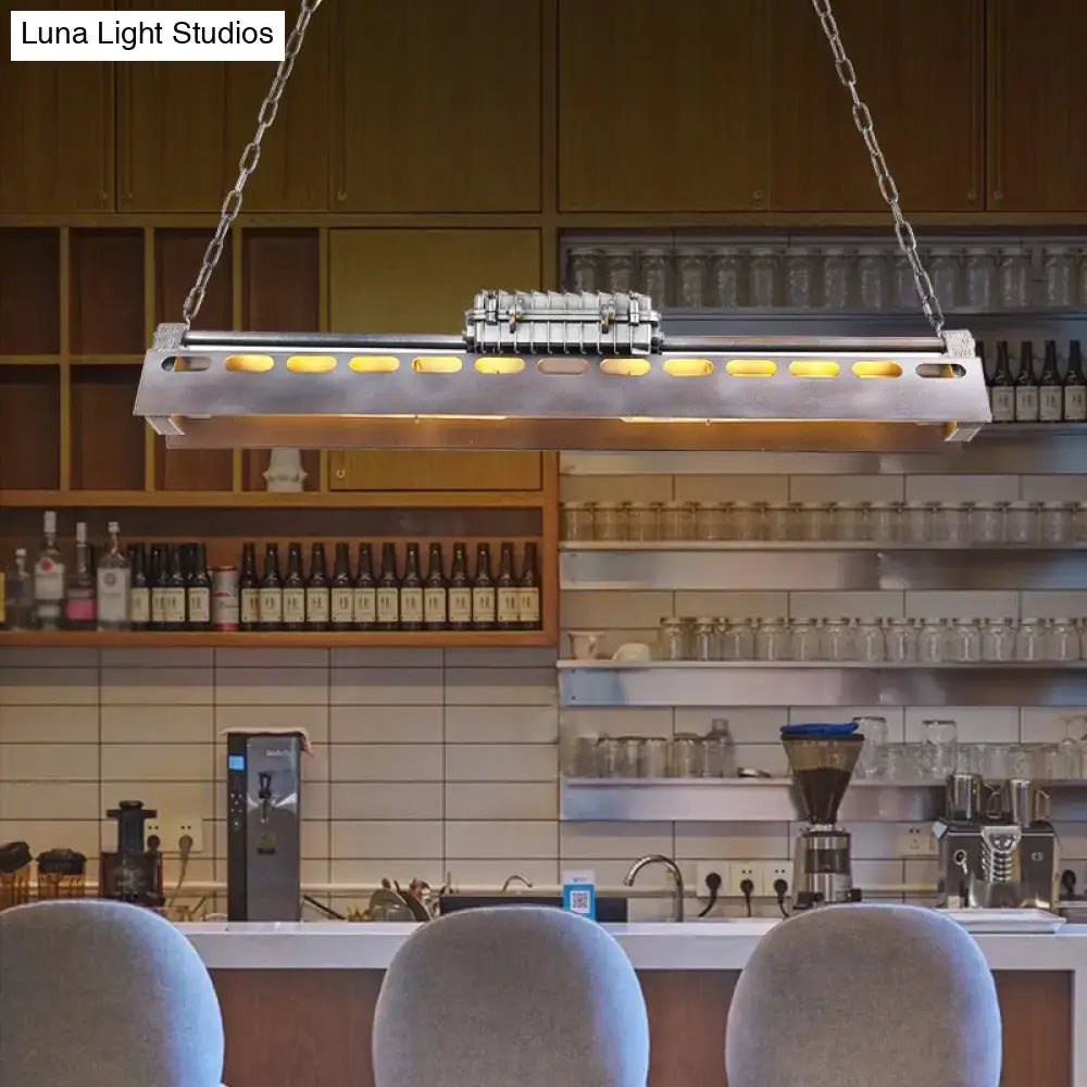 Industrial triangular metal island lighting fixture kitchen pendant