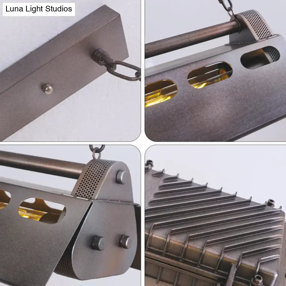 Industrial triangular metal island lighting fixture kitchen pendant