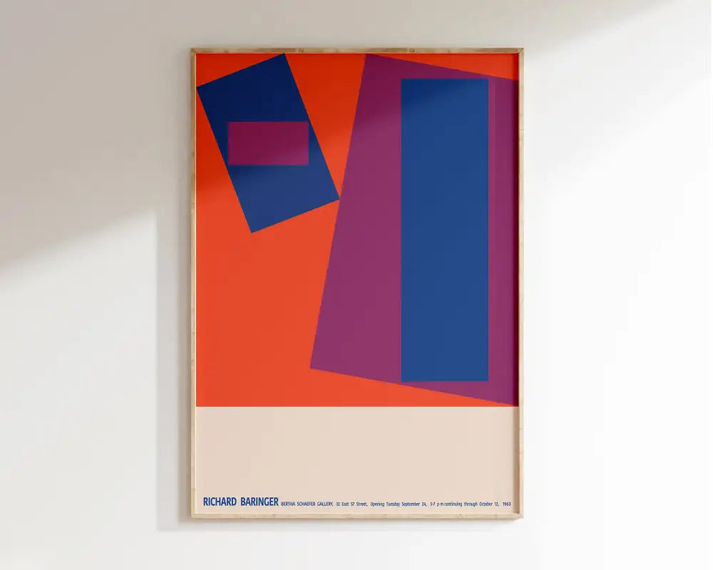Mid century green & orange bauhaus wall art – living room canvas