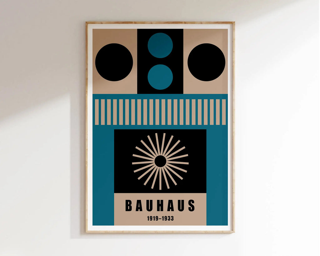 Mid century modern pink & orange geometric canvas wall art living room