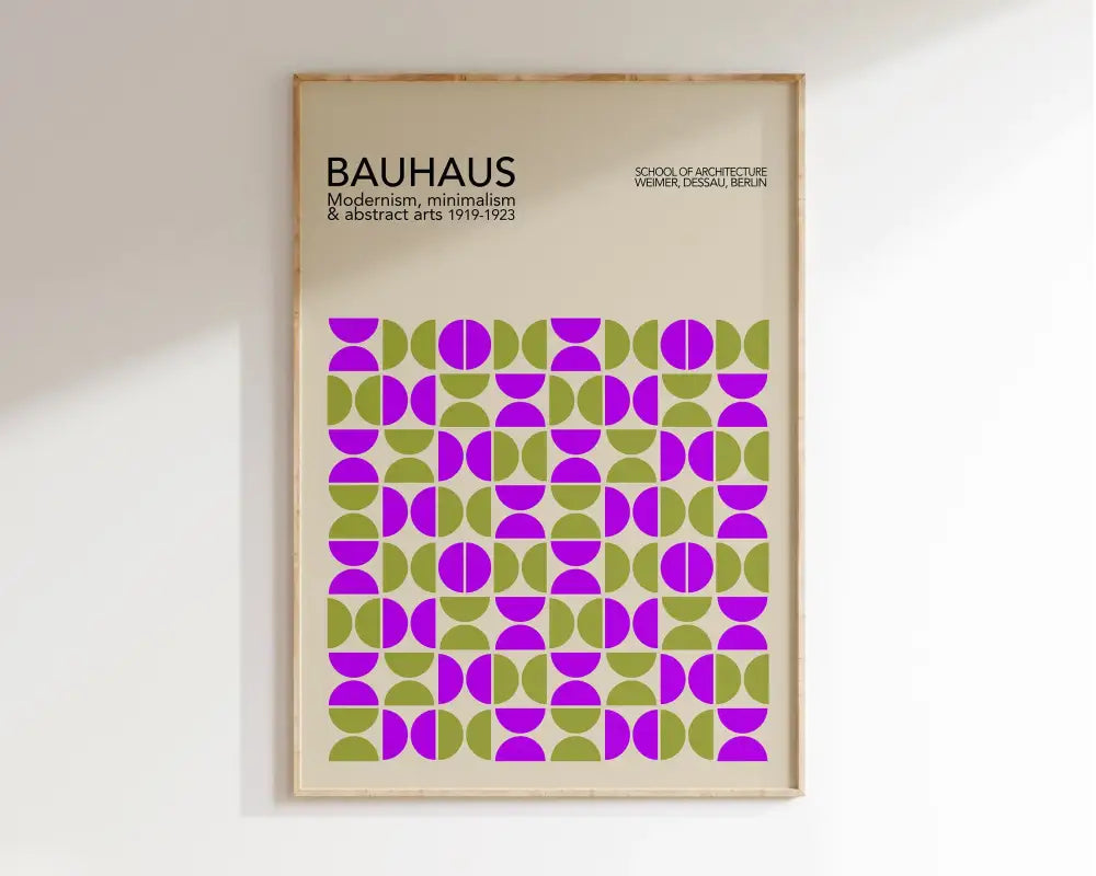 Mid century modern pink & orange geometric canvas wall art living room