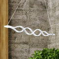 Modern white wave led island light fixture – kitchen pendant light