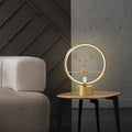 Minimalist gold deer decoration ring table light bedroom lamp