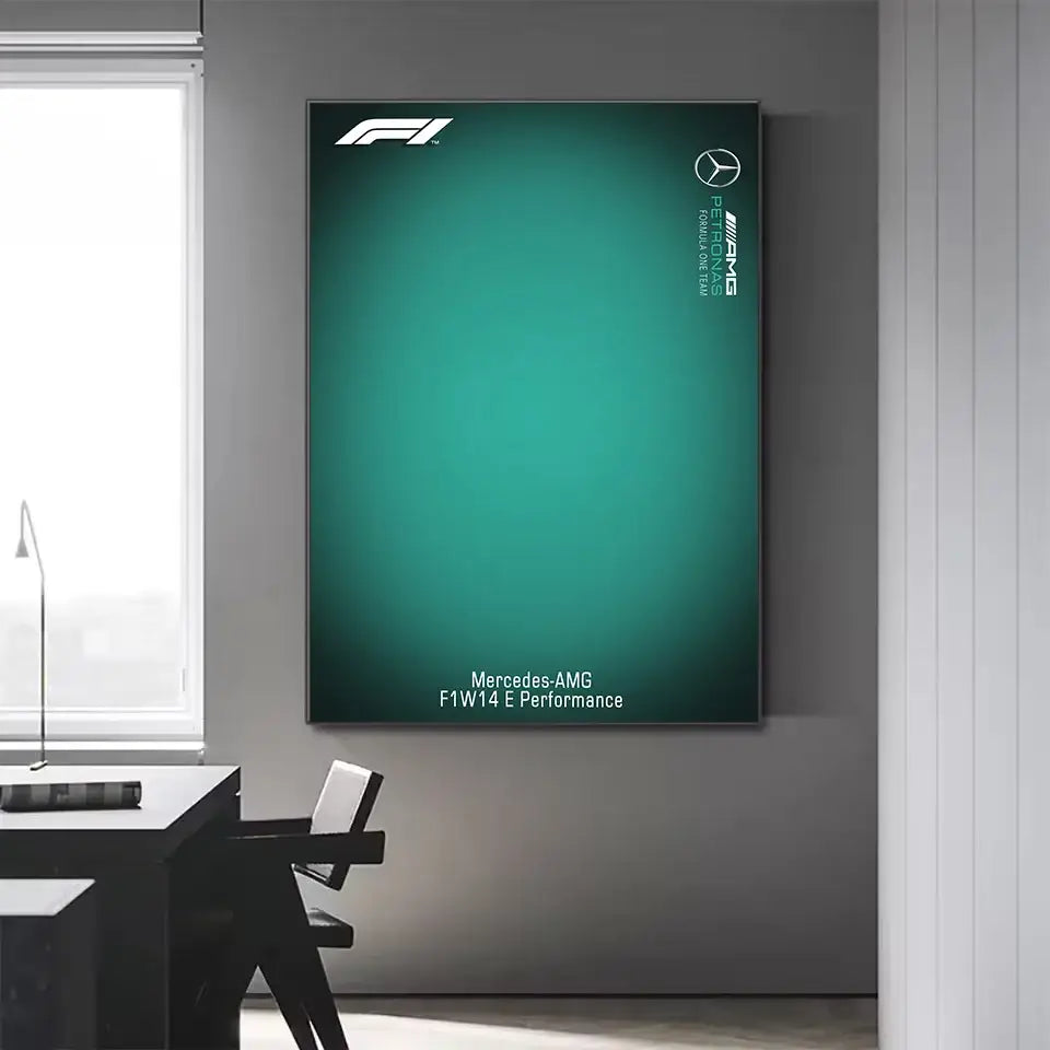 Minimalist formula 1 canvas wall art set of 6 office notepads