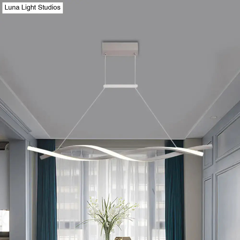 Modern minimalist linear led pendant light – dining room black & grey