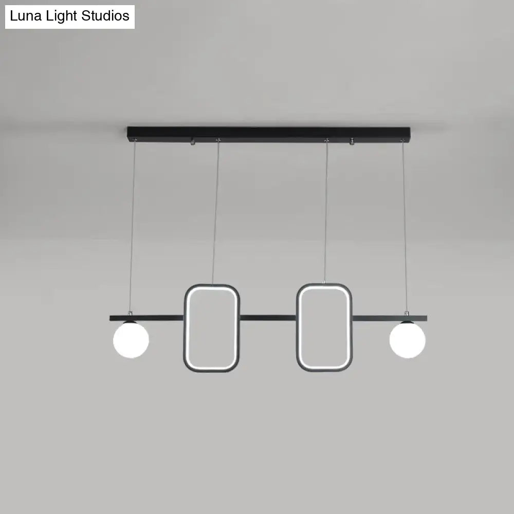 Modern gold symmetrical geometric led pendant light dining room